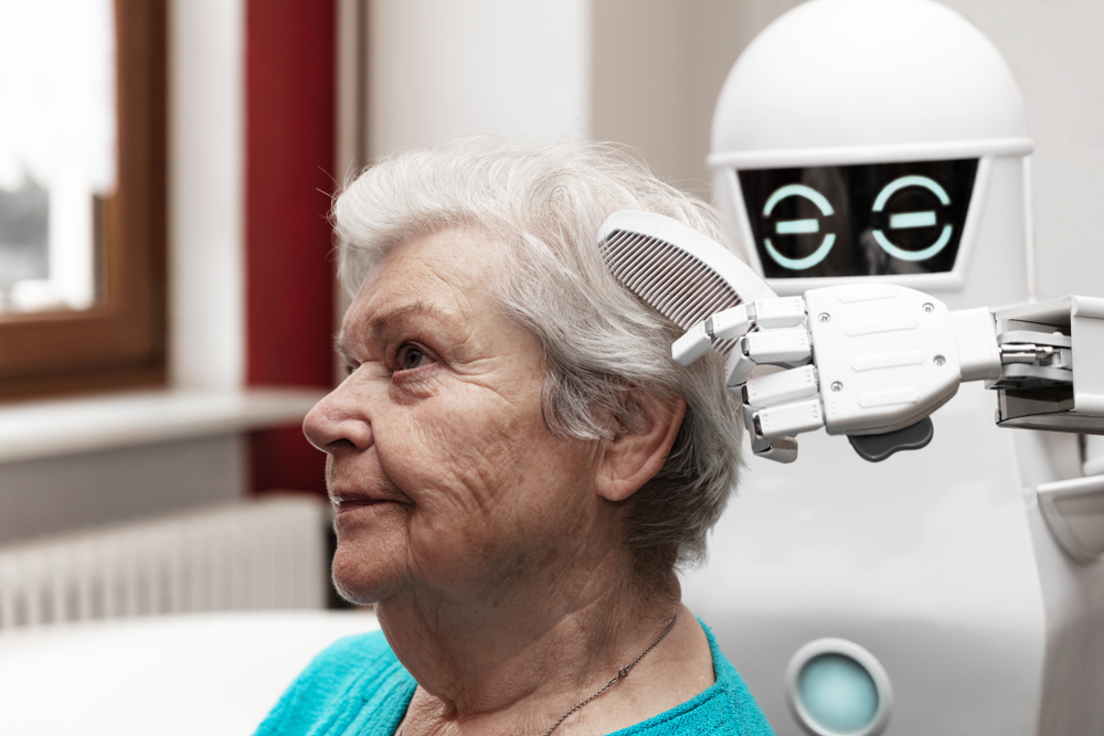 Robôs são alternativas interessantes para auxiliar no cuidado e no entretenimento de idosos. (Fonte: Shutterstock/Miriam Doerr Martin Frommherz/Reprodução)