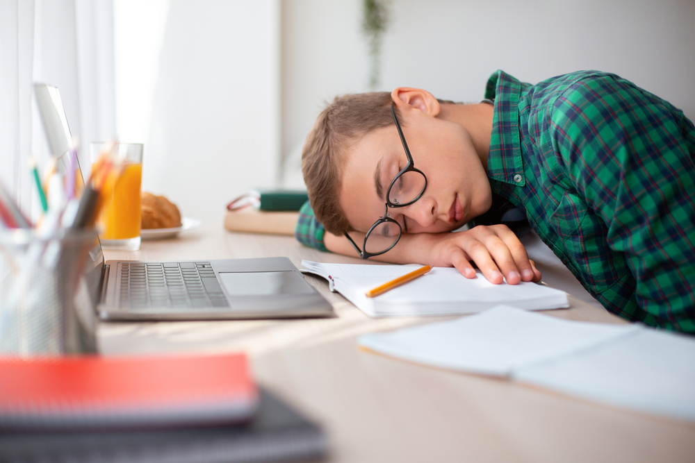 O sono excessivo é um dos sintomas para os quais é aconselhada uma polissonografia. (Fonte: Shutterstock/Prostock-studio/Reprodução)